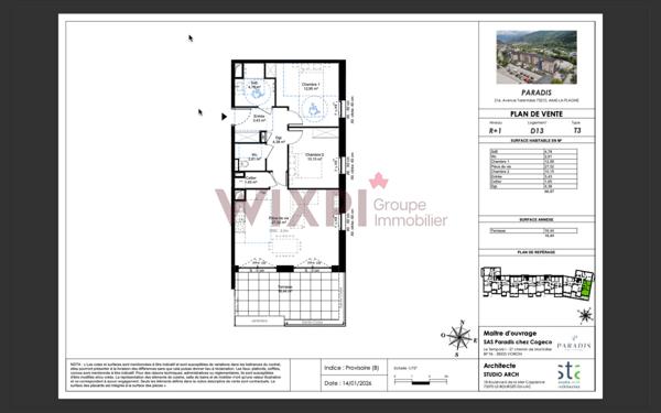 Appartement Aime La Plagne 3 pièce(s) 70.97 m2 , Aime la plagne Appartement Aime La Plagne 3 pièce(s) 70.97 m2 , Aime la plagne