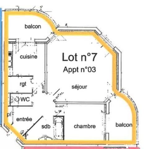 Angers T2 avec parking et balcons