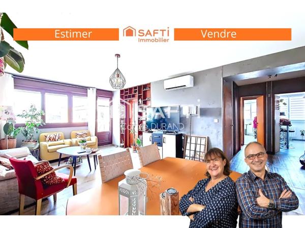 Appartement 4 chambres, garage fermé, cave, balcon