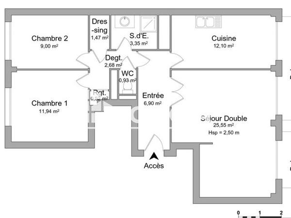 Location Appartement 3 pièces 74.44 m² - 36 TER AVENUE DU GENERAL LECLERC Bourg La Reine 92340