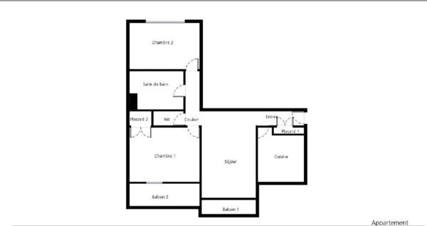 APPARTEMENT 3 PIECES A RENOVER AVEC GARAGE