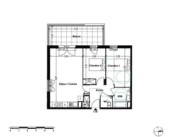 Appartement à vendre 3 pièces 62 m² Cogolin