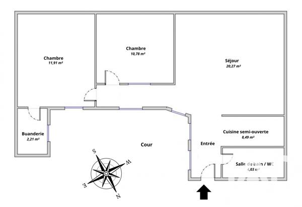 Appartement à vendre 3 pièces 64 m² Paris 3