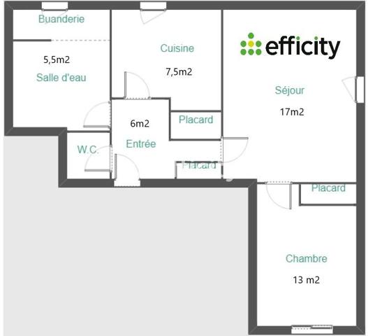 Appartement 2 pièces - 50 m²