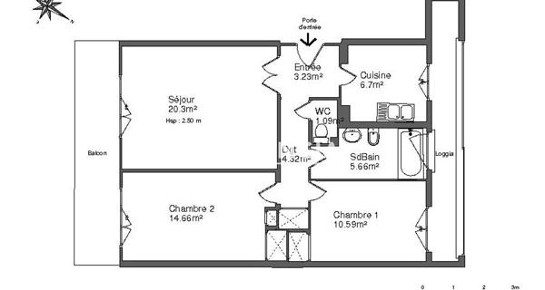 Location Appartement 3 pièces 66.55 m² - Sanary-sur-mer 83110