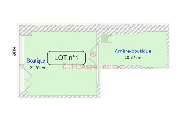 Commerce à vendre 2 pièces de 32 m²