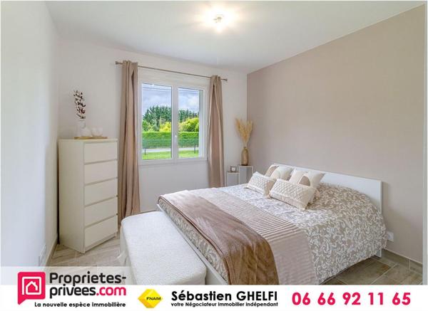maison de plain-pied avec 3 chambres cellier grand terrain de 1860 m²