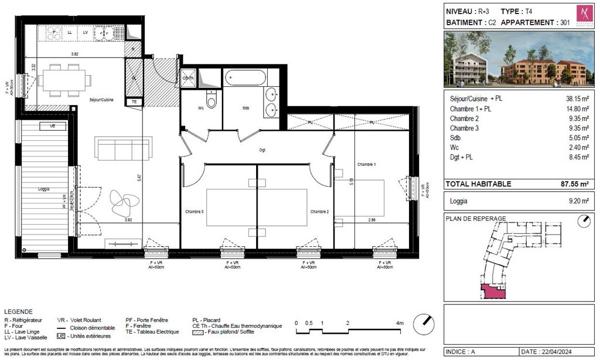 Appartement T4 - 335 000€ L'UNION (31240) - Référence 76
