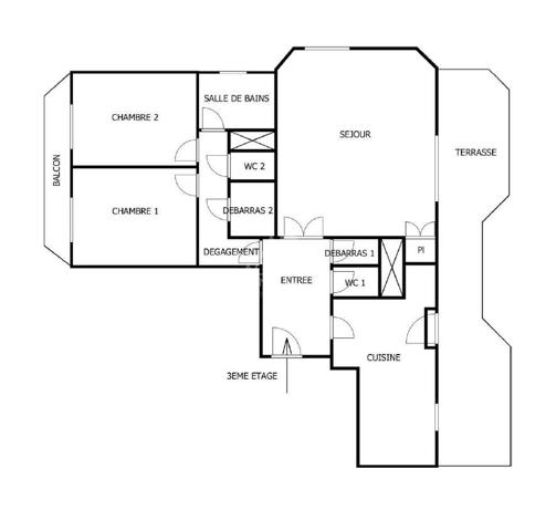 Appartement Nanterre proche place de la Boule 3 pièce(s) 84 m2 399 000 € **  - Référence  15518