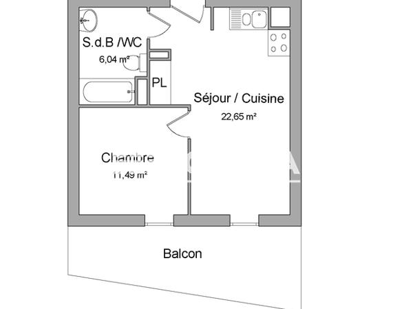 Location Appartement 2 pièces 40.18 m² - SDC L'OREE DES SENS Souffelweyersheim 67460