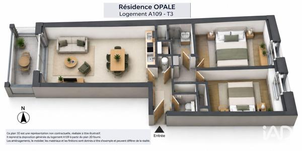 Appartement (neuf) à vendre 3 pièces 63 m² Saint-Gilles-Croix-de-Vie