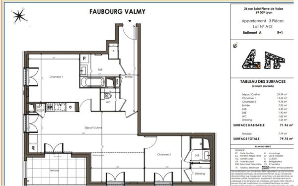 Appartement à vendre    3 pièces •  Lyon 9