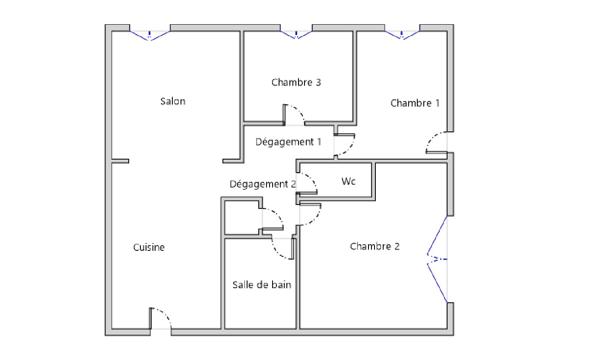 A louer Appartement T4 hyper centre parc Laulom MONT DE MARSAN 3 chambres balcon