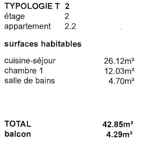 Appartement T2 Livré et Neuf 