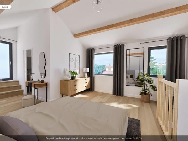 St-Just-St-Rambert, maison d'architecte 147 m², 4 chambres, garage double sur terrain de 985 m²