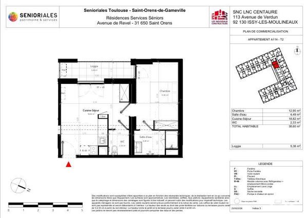 Appartement (neuf) à vendre 2 pièces 38 m² Saint-Orens-de-Gameville