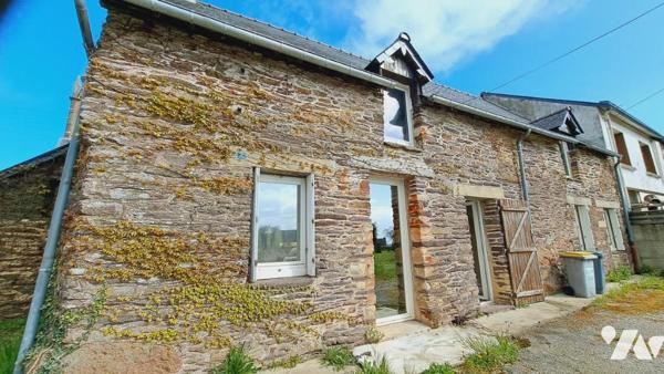 Jolie maison construite en pierre à rénover située sur la commune de GUER ( St Raoul ) 