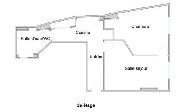 Appartement à louer    2 pièces • 33,68 m2 Paris 19