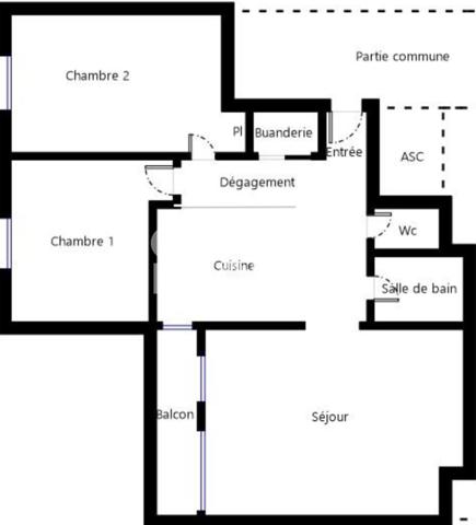 Versailles Mairie Exclusivité 3 pièces avec balcon