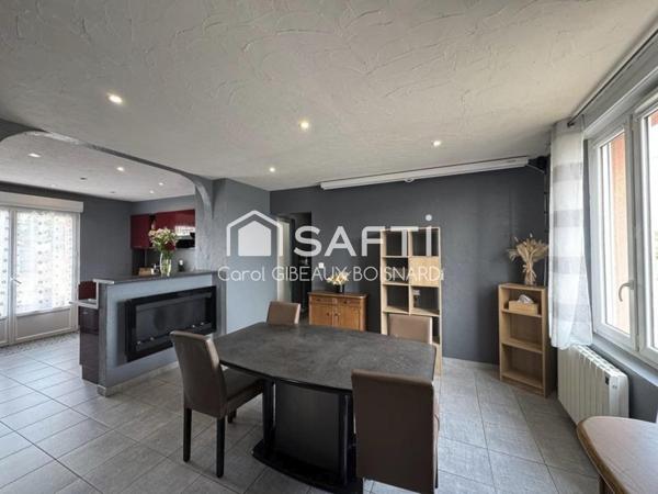 Maison familiale 4 chambres, garage, terrain, proche commodités