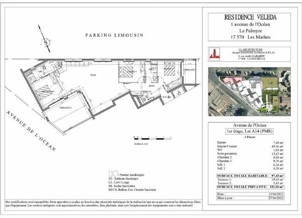 Appartement à vendre  4 pièces • 97,43 m2 Les Mathes
