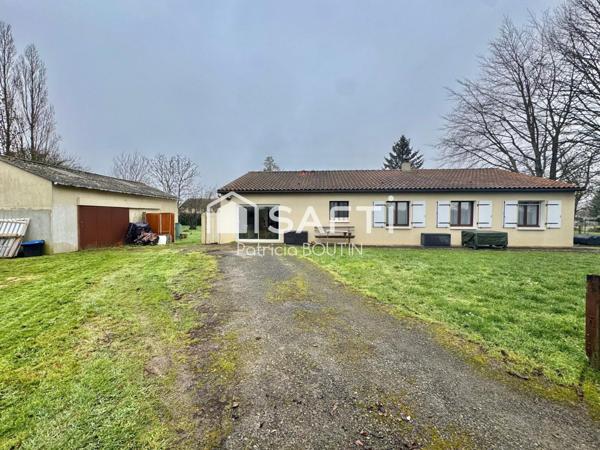 PAVILLON PLAIN PIED 3 CHAMBRES GARAGE A MELLE !