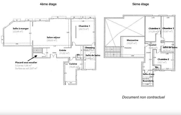 Duplex cathédrale aux volumes spectaculaires avec chambre de service