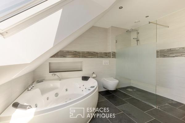 Maison familiale contemporaine à la frontière Suisse