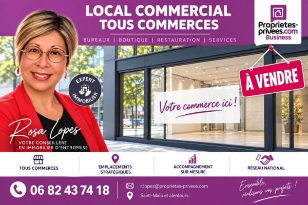 50170 PONTORSON - PROMOTEURS/ INVESTISSEURS /MURS LIBRES   3 NIVAUX 210 M2 AVEC LOCAL COMMERCIAL