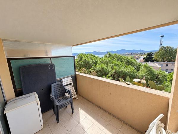 Appartement vue mer Cannes 2 pièces 30.20 m2 terrasse et parking