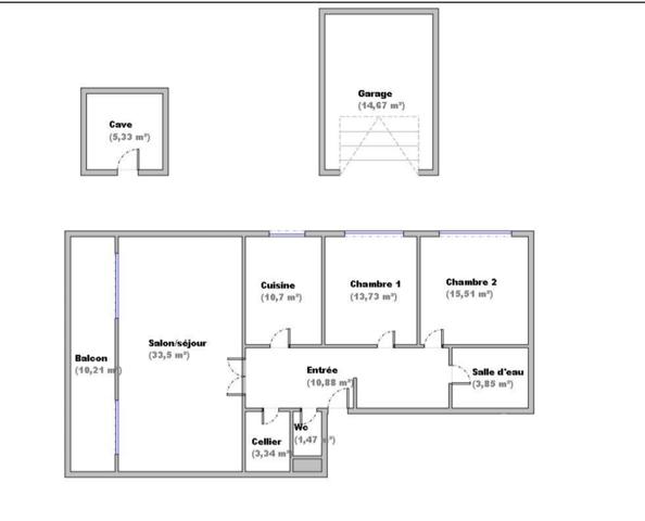 Appartement à vendre 3 pièces 92 m² Villeurbanne