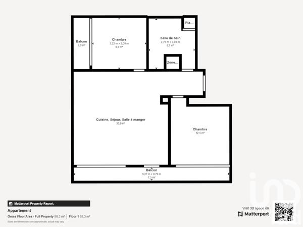 Appartement à vendre 3 pièces 63 m² Quimper