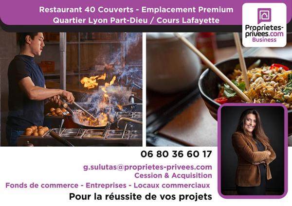Lyon Part-Dieu / Cours Lafayette - Restaurant  40 places assises - Emplacement premium