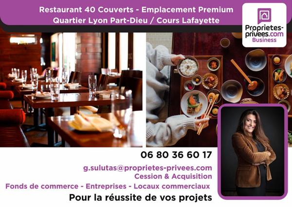 Lyon Part-Dieu / Cours Lafayette - Restaurant  40 places assises - Emplacement premium