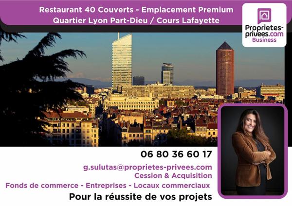 Lyon Part-Dieu / Cours Lafayette - Restaurant  40 places assises - Emplacement premium