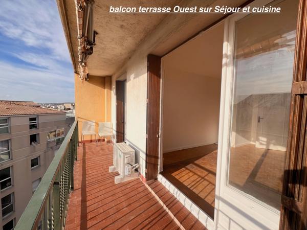 Rue Poucel - 13004 - Quartier résidentiel - T3 - 73m2  6ème étage + 2 Balcons/Terrasses + Cave  -  234 000 euro
