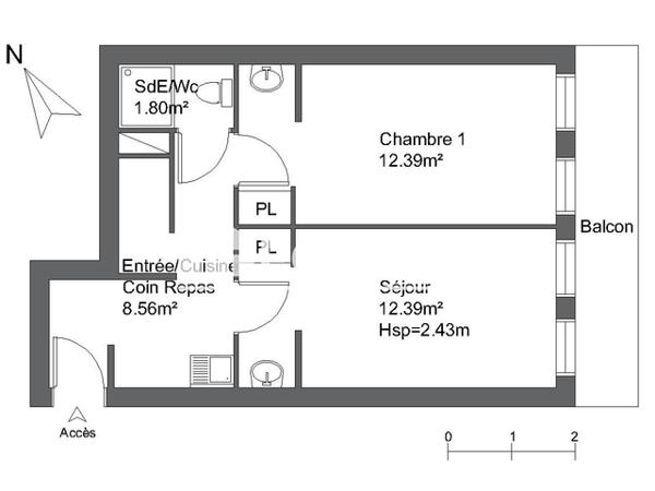 Location Appartement 2 pièces 35.14 m² - APPARTEMENT N°161 Rennes 35000