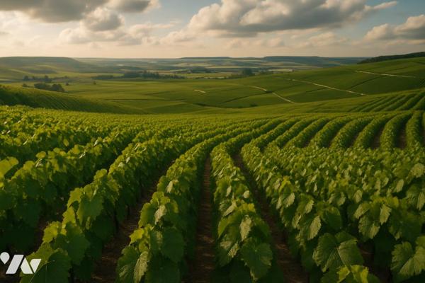 Une parcelle de vignes et terre à vignes de 85a50ca.
Actuellement louée. Métayage au 1/4 en espèces.