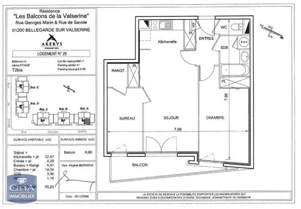 Appartement à vendre 3 pièces 55m²