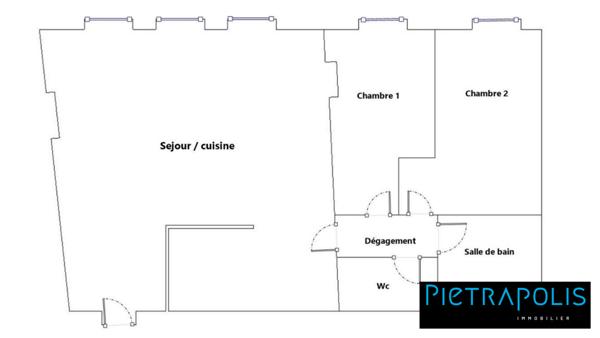DERNIER ETAGE - T3 de 80 m² - Vue Ile Barbe