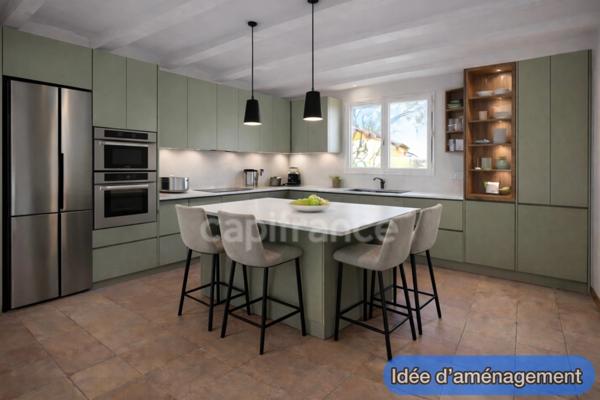 Maison 5 chambres ou 2 appartements T2/T4 + terrain à bâtir