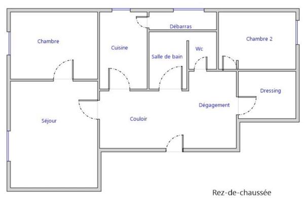 Millau (12100) APPARTEMENT F3 62 M² EN REZ-DE-CHAUSSÉE