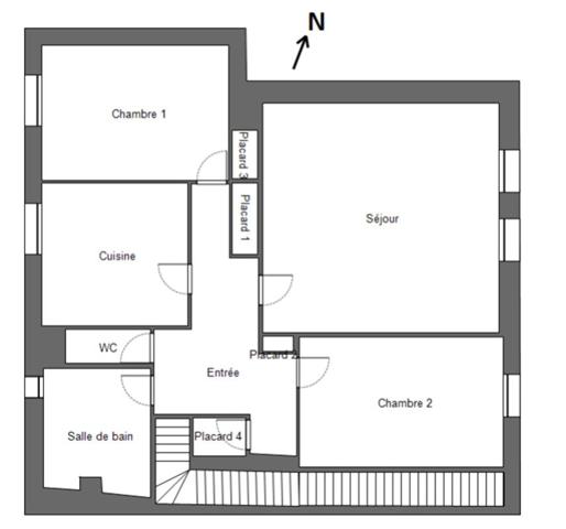 29520 Châteauneuf du Faou appartement  2 chambres 93 m² proche toutes commodités