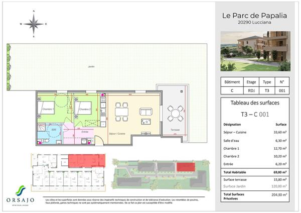 Programme Neuf - Appartements avec terrasse - Le Parc Papalia Lucciana