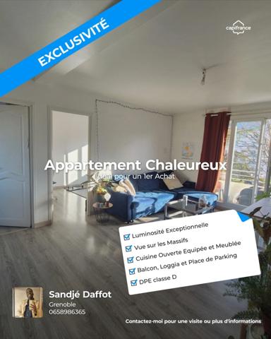 Nouveauté – T4 lumineux 61 m² avec balcons et parking - Vivre au calme avec vue montagnes