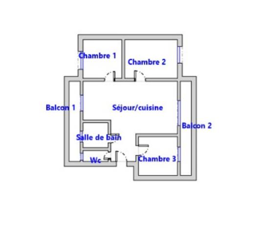 Nouveauté – T4 lumineux 61 m² avec balcons et parking - Vivre au calme avec vue montagnes