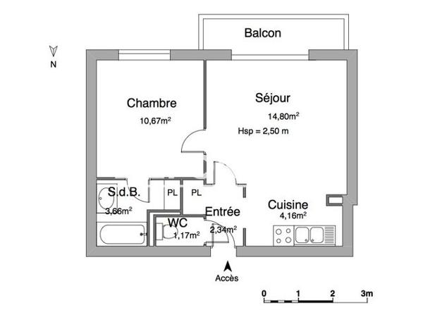 Location Appartement 2 pièces 36.8 m² - 40 RUE ANTOINE BOURDELLE Limoges 87000