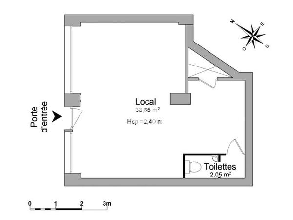 Location Local commercial 1 pièce 35.7 m² - 31 BD EDOUARD HERRIOT Marseille 13008
