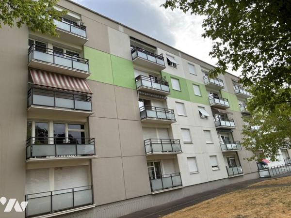 ORVAULT – Quartier Plaisance. T4 avec balcon de 73,74 m² hab au 1er ss asc.                      