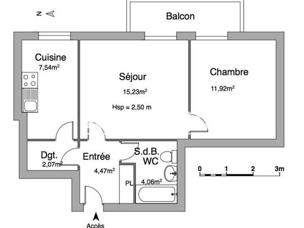 Location Appartement 2 pièces 44.1 m² - RESIDENCE DE BOURGOGNE Fontaine Les Dijon 21121